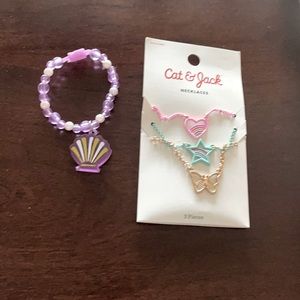 Sea shell bracelet and 3 set of BFF necklaces